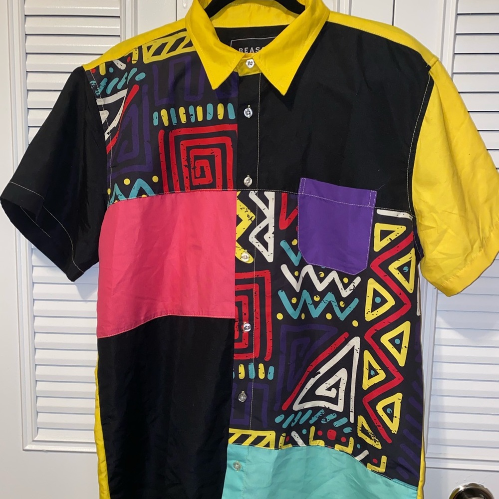 Color block button up - Picture 6 of 9